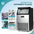 thumbnail image 3 of EUHOMY 100lbs Commercial Ice Maker, Cube Ice Machine with Auto Clean, Timer, Adjustable Size, 3 of 8