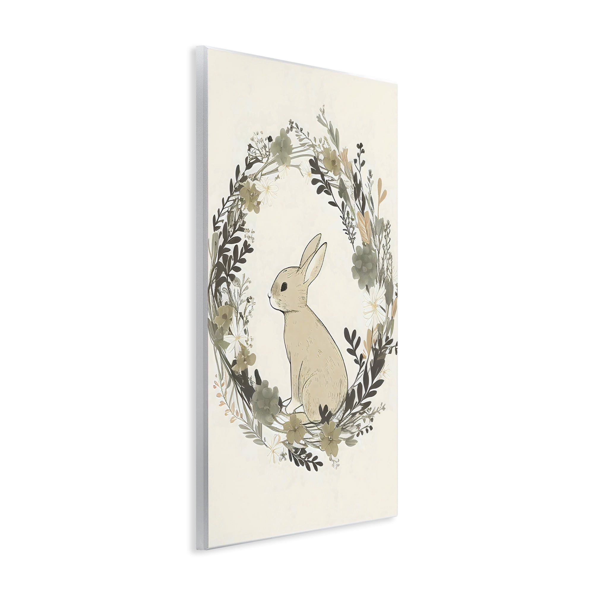 Stupell Industries Pastoral Bunny Wreath Wall Plaque Art, design by Creative Studio