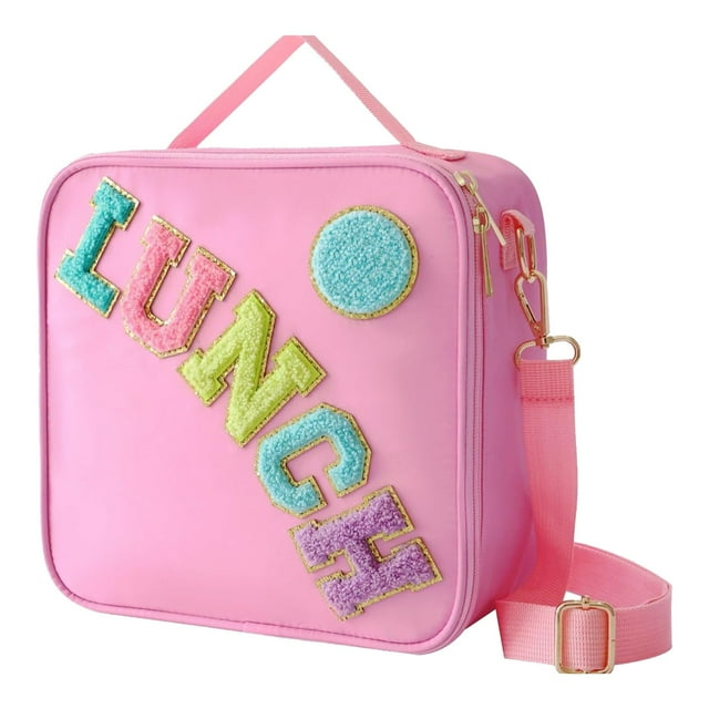 Sac à Lunch Isolé Mignon pour Enfants, Adolescents, Filles, Garçons avec Bretelles Ajustables, Sac à Lunch pour l'École et le Pique-Nique, Support de Sac Réutilisable pour Garde-Manger, Enveloppes pour Sandwich, Sacs de Rangement en Silicone Réutilisables pour Soupe