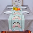 thumbnail image 3 of Easter Cotton Linen Table Runner Dresser Scarves,Bunny Tail Easter Eggs Rabbit Spring Flowers Table Runners for Dinning Table,Farmhouse Kitchen Decor,Holiday Parties Dinner Decoration-13x108 Inch, 3 of 7