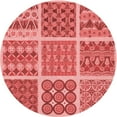 thumbnail image 1 of Ahgly Company Machine Washable Indoor Round Transitional Red Area Rugs, 4' Round, 1 of 7
