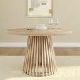 thumbnail image 2 of Plank+Beam 48" Lido Round Dining Table, Solid Wood Minimalist Kitchen Table for 4, Blonde, 2 of 10