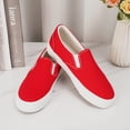 thumbnail image 4 of KEINDI Women’s Slip On Canvas Low Top Shoes Fashion Sneakers and Casual Loafers Flats Shoes For Women Red size 8.5, 4 of 7