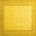 thumbnail image 1 of Ahgly Company Machine Washable Indoor Square Abstract Yellow Contemporary Area Rugs, 7' Square, 1 of 4