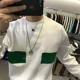 thumbnail image 5 of Ropa para hombre, sudadera con cuello redondo, sudadera para hombre, sudadera con cuello redondo empalmada blanca sin capucha, moda Harajuku, una pieza, novedad, 5 of 5