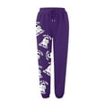 thumbnail image 4 of Women's Casual Halloween Sweatpants, Funny Ghost Print Joggers, Comfortable Elastic Waist Drawstring Pants, 4 of 4