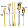 thumbnail image 3 of 5/25 Western style stainless steel tableware silverware set exquisite gold tableware handle including a main steak knife, fork, fork-1pcs, 3 of 6