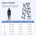 thumbnail image 4 of Pofeuu Navy Blue Anchor Print Men's Pajama Pants, Soft Lounge Pajama Pants with big pockets for Men Plaid Pj Bottoms-Large, 4 of 6