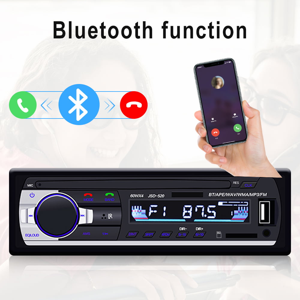 Podofo Auto Bluetooth 5,0 Auto MP3 Freihändiger FM Audio Empfänger