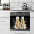 thumbnail image 5 of SKYSONIC Gold Marble Hanging Kitchen Towel - Marbles Hand Tie Towels Set 2 Marbling Dish Towels with Loops Abstract Tea Bar Dish Cloths Towel Durable for Bathroom Home Decor, 5 of 7
