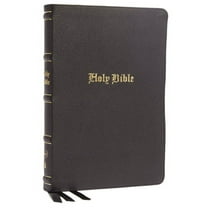KJV Holy Bible: Large Print Thinline, Black Genuine Leather, Red Letter, Comfort Print: King James Version, (Hardcover)