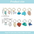 thumbnail image 2 of 1 set 120pcs 30 styles Chip Gemstone Charms with 304 Stainless Steel Jump Rings Golden & Stainless Steel color Mixed Dyed and Undyed 8x6~11x4mm Hole: 5.4mm 4pcs/style, 2 of 5