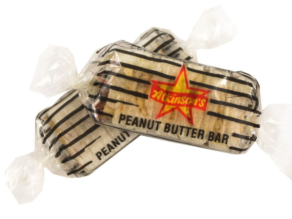 Atkinson's Candy Peanut Butter Bars Bite Sized and Individually Wrapped
