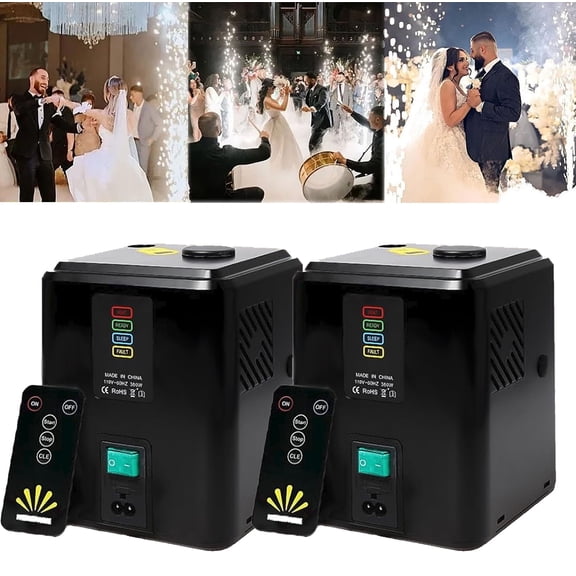 2Pcs Stage Effect Machine for Wedding Party Event Show 4 consumables Include