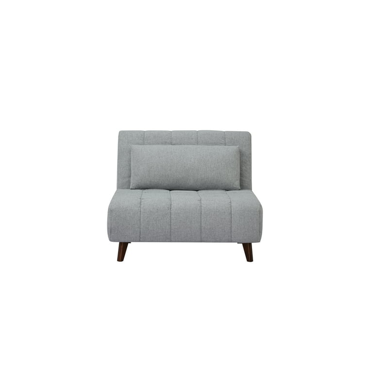 Artdeco Home Springfield Convertible Futon Chair Bed, Light Gray