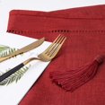 thumbnail image 3 of Red Linen Table Runner 32 x 180 cm, High Quality Table Runner, Plain Table Runner, Modern, Easy Care for Dining Table, Coffee Table, Restaurant, Decoration, 3 of 5