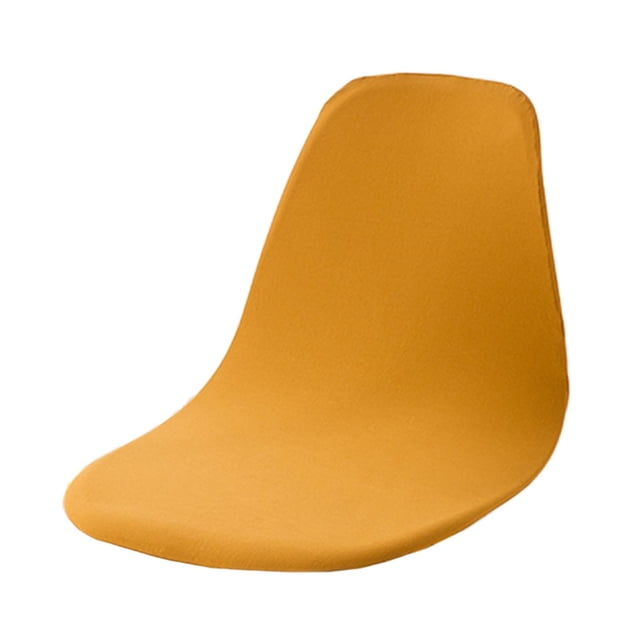 Stretchable Shell Chair Cover Solid Color Weddings Ceremonies Mid-Century Modern yellow