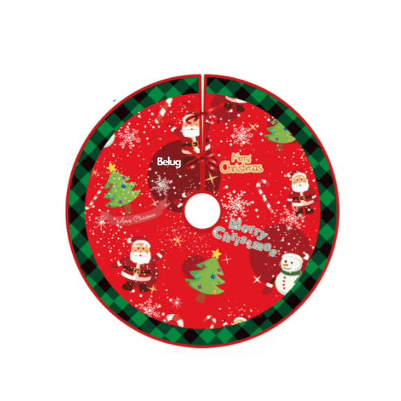 120cm Cubierta Árbol Navidad Falda Pie Colorido Decoración 120 cm Belug Rojo, Verde