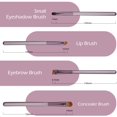 thumbnail image 5 of Juego de brochas de maquillaje de 12 piezas con estuche Brochas cosméticas profesionales para base en polvo, sombra de ojos, delineador de ojos rosa oso de fresa  Hogar, 5 of 5