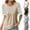Khaki, variant on XMMSWDLA Womens Fashion Tops Crewneck Patchwork Lace Short Sleeve Tee Shirts Casual Blouses Womens Summer Tops