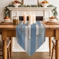 thumbnail image 3 of Table Runners 72 Inches Long, Blue Wood Grain Cotton Linen Kitchen Dining Coffee Table Runner for Party Home Decor, Farmhouse Mottled Striped Plank Tabletop Dresser Scarves Runner Decor 18x72 Inch, 3 of 9