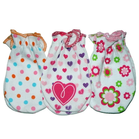 SOZO GIRLS NO SCRATCH MITTENS - PRINTS (Best Mittens For Infants)