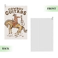 thumbnail image 2 of Lsque Cowboy Rodeo Guitar Premium Golf Towel - Ultra Absorbent and Quick Drying Microfiber Towel with Carabiner - Gift for Men -24" X 16", 2 of 8