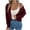 Wine, variant on Womens Knit Cardigan Hollow Lantern Long Sleeve Fall Winter Solid Color Sweater Coat White S