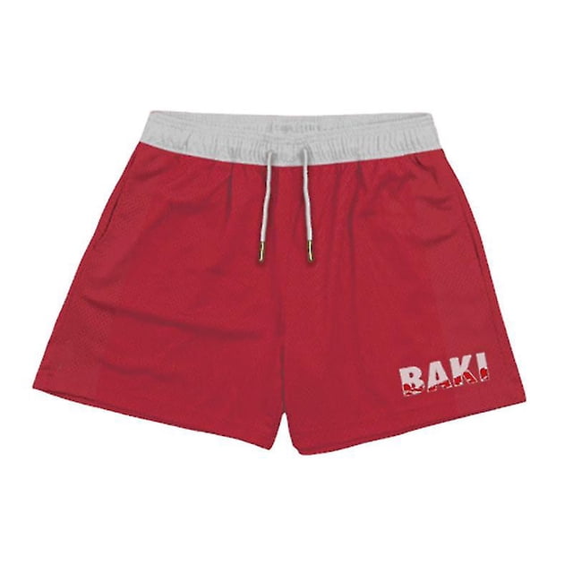 Japanese Anime Shorts Baki Haman Print Male Streetwear Beach Shorts Casual Loose Men Elastic Waist Black Shorts