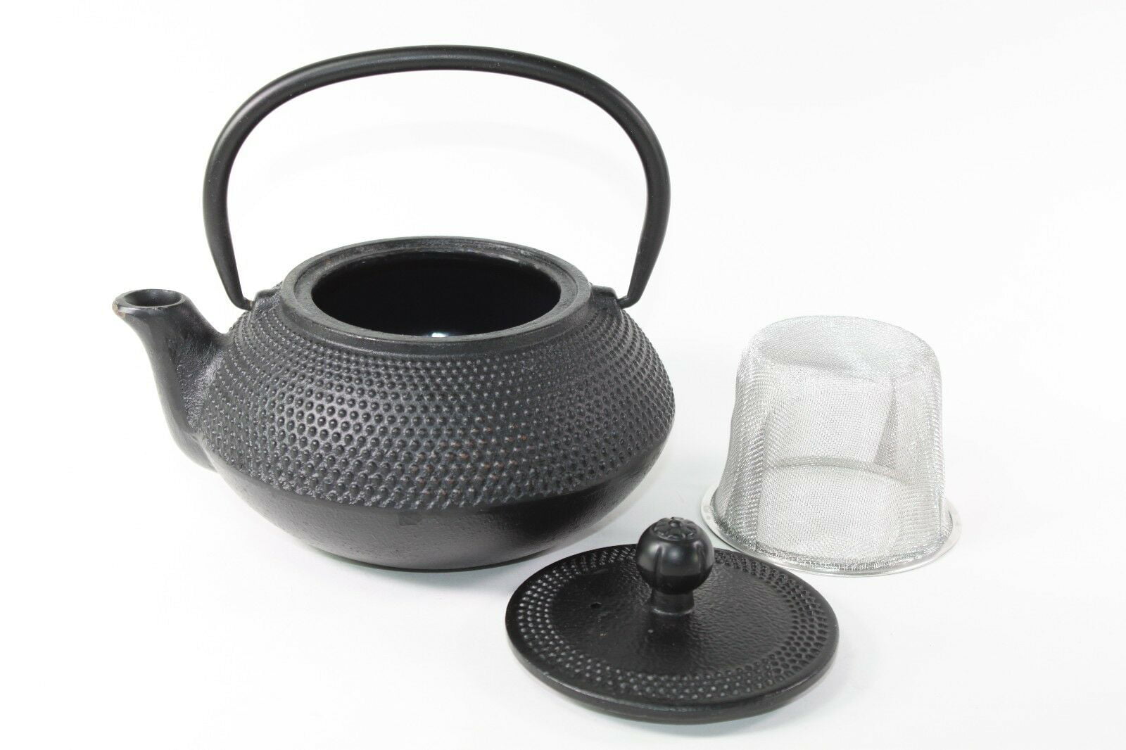 Black Hobnail Small Dot Japanese Cast Iron Tetsubin Teapot Warmer 