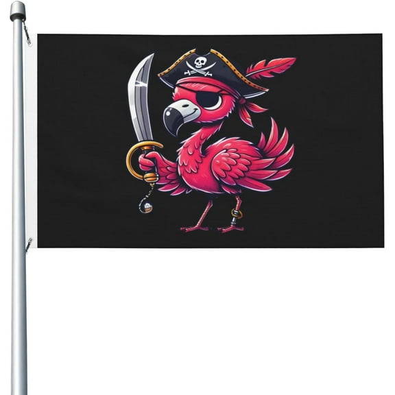 Flamingo Pirate Flags 3x5 Ft Pirate Flamingo for Home Outdoor Indoor Garden Home Decoration Banner Tapestry
