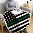 thumbnail image 5 of Holloyiver US Flag 3D Print Flannel Throw Blanket Fleece Decorative Blankets Soft Luxury Cozy Wearable Blanket for Stadium Couch Bed Sofa Chair Gift (40 * 27 inch), 5 of 9