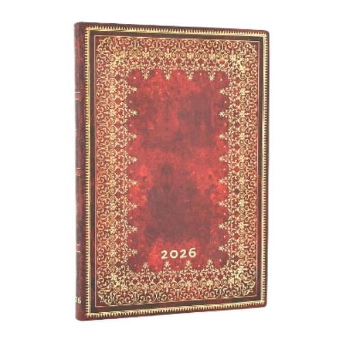 Paperblanks 2026 Foiled (Old Leather Collection) Midi 12-month Horizontal Softcover (Paperback)