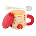 thumbnail image 4 of Taza de capuchino de porcelana con cuchara, taza de café de cerámica, taza de cerámica, linda taza de dibujos animados, 4 of 7