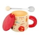 thumbnail image 4 of Taza de capuchino de porcelana con cuchara, taza de café de cerámica, taza de cerámica, linda taza de dibujos animados, 4 of 7