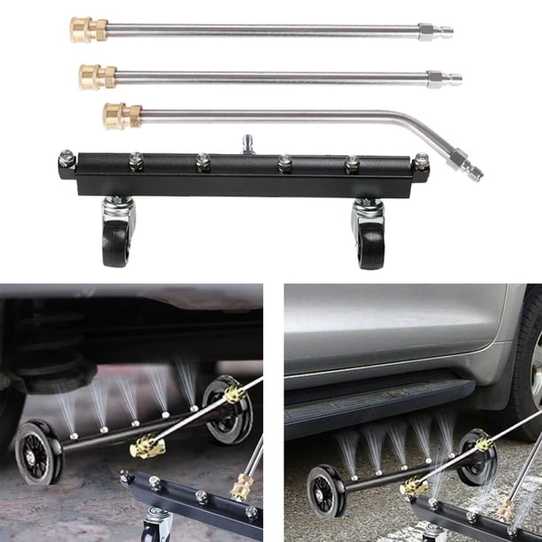 Limpiador de bajos de coche con hidrolavadora, escoba de agua, resistente al desgaste, accesorio para lavar bajos de coche, para vehículos, patios,