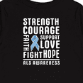 thumbnail image 4 of Inktastic ALS Awareness Strength Courage Support Boys or Girls Long Sleeve Toddler T-Shirt, 4 of 5
