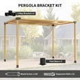 thumbnail image 3 of Outsunny DIY Pergola Kit, Pergola Brackets with 3-Way & 4-Way Corner Brackets and Post Base for 4"x4" (Actual 3.6"x3.6") Lumber, 8 PCS, 3 of 9