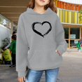 thumbnail image 2 of Teen Girls' Cute Sweatshirts with Hood Kids Oversized Long Sleeve Pullover Tops with Pocket Fall Winter School Trendy Clothes, 2 of 8