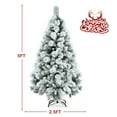 thumbnail image 3 of Gymax 5 FT Artificial Hinged Christmas Snow-Flocked Tree w/ Metal Stand, 3 of 10