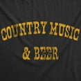 thumbnail image 2 of Womens Country Music and Beer Funny T Shirt Sarcastic Graphic Tee for Ladies Womens Graphic Tees, 2 of 9