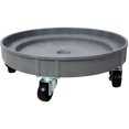 thumbnail image 2 of Heavy Duty Plastic Drum Dolly for 30-55 Gallon Barrels - 900 lb Capacity Barrel Cart with 5 Swivel Casters, Gray, 24.2x24.2x7.5 inches, 2 of 9