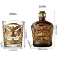 thumbnail image 2 of USA 250th Anniversary Whiskey Decanter Set 300ml+350ml, 250th Anniversary Whiskey Decanter with Matching Glass, Patriotic Whiskey Decanter for Father's Day Gift, Commemorative Barware, Clear, 2 of 8