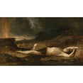 thumbnail image 2 of Thomas Cole 14x10 Black Ornate Wood Framed Double Matted Museum Art Print Titled: The Dead Abel (1832), 2 of 5