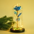 thumbnail image 5 of Leyfeng Decorative Item, Three-Leaf Gold Foil Rose Flower String Light in Glass Cover Home Decor Valentine'S Day Gift, 5 of 9