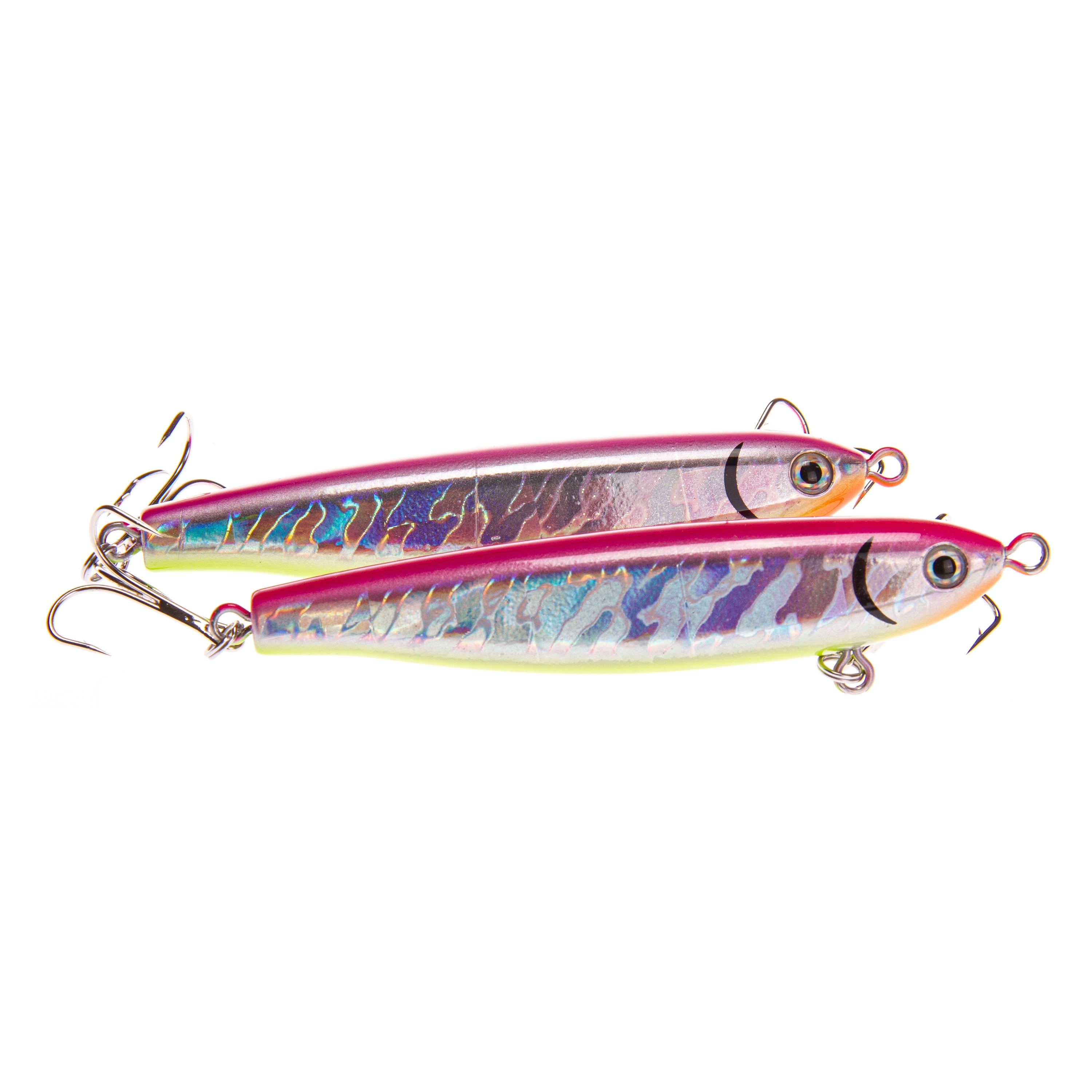 Ozark Trail Saltwater Inshore Twitch Bait Fishing Lures, Pink/Chartreuse, 2-Pack