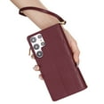thumbnail image 6 of for Samsung Galaxy S22 Ultra Wallet case with Card Holder,Phone case RFID Blocking PU Leather Flip Shockproof Cover with Hand Strap Zipper Credit Card Holder Slots for Women Men,Winered, 6 of 7