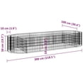 thumbnail image 4 of vidaXL Gabion Raised Bed Galvanised Iron 300x100x50 cm, 4 of 5