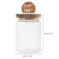 thumbnail image 3 of Ofertas Únicas 1 Pc Tarro de Vidrio Decorativo con Tapa Patrón de Papel de Ventana Contenedores Multipropósito [23.67oz], 3 of 5