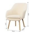 thumbnail image 4 of Convenience Concepts Take a Seat Charlotte Wingback Sherpa Accent Armchair, Sherpa Creme, All Ages, 4 of 11